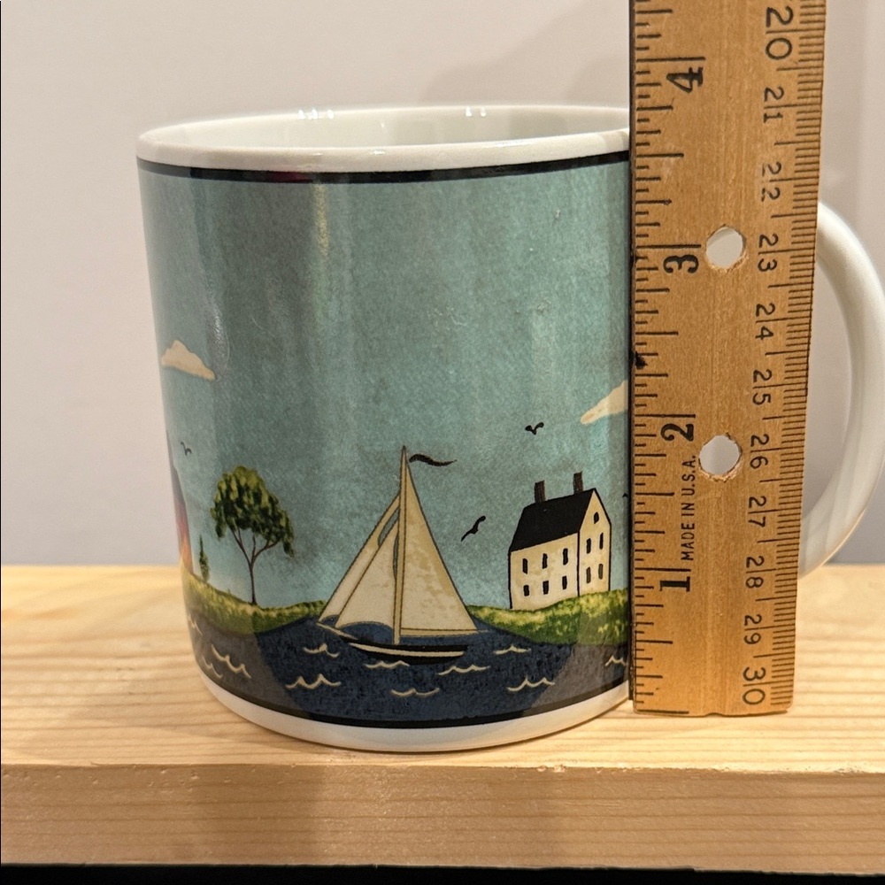 Warren Kimble 1998 Coastal Breeze Sakura Coffee Mug Light House Scene - Picture 5 of 8